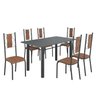 Conjunto Sala de Jantar Bahia Mesa Tubo 140x75cm Tampo Pedra com 6 Cadeiras - 2