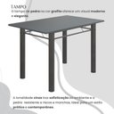 Ver imagem 4 de Conjunto Sala de Jantar Bahia Mesa Tubo 140x75cm Tampo Pedra com 6 Cadeiras