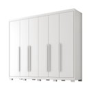 Ver imagem 2 de Guarda Roupa Casal Platinium 100% MDF 6 Portas de Bater 6 Gavetas Branco/Absoluto