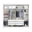 Ver imagem 4 de Guarda Roupa Casal Platinium 100% MDF 6 Portas de Bater 6 Gavetas Branco/Absoluto