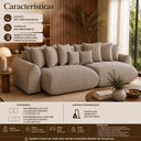 Ver imagem 7 de Sofá Retrátil 4 Lugares Bouclê Armani 2,50 Mts Amêndoa