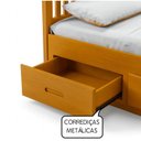 Ver imagem 4 de Cama Viúva 06 Gavetas Madeira Maciça Amarelo/Mel