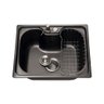 Cuba para cozinha gourmet pia aço inox com acessórios Nawa 50 cm pingoo.casa - Preto - 1