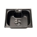 Ver imagem 1 de Cuba para cozinha gourmet pia aço inox com acessórios Nawa 50 cm pingoo.casa - Preto
