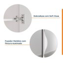 Ver imagem 5 de Guarda Roupas Planejado com Espelho 3 Portas com Cabideiro Hera CabeCasa MadeiraOriginals Branco/Algodão/Cromado