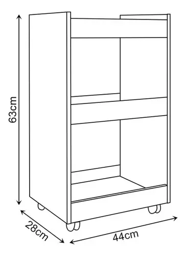 Balcão Aparador Multiuso Jade P/ Organizar Qualquer Ambiente:preto - 2