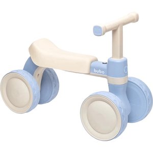 Bicicleta de Equilíbrio Infantil Azul com Som 4 Rodas Buba