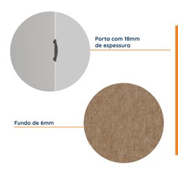Guarda Roupas Modulado com Espelho 3 Portas com Cabideiro Hera CabeCasa MadeiraMadeira - 6