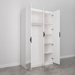 Guarda Roupas Modulado com Espelho 3 Portas com Cabideiro Hera CabeCasa MadeiraMadeira - 11