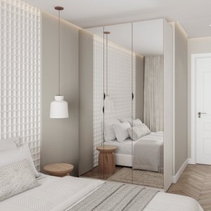 Guarda Roupas Modulado com Espelho 3 Portas com Cabideiro Hera CabeCasa MadeiraOriginals