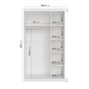 Ver imagem 3 de Guarda Roupas Modulado com Espelho 3 Portas com Cabideiro Hera CabeCasa MadeiraOriginals