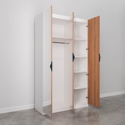 Guarda Roupas Modulado com Espelho 3 Portas com Cabideiro Hera CabeCasa MadeiraMadeira - 11
