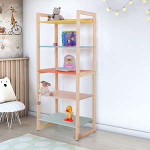 Prateleira Multiuso Mdf Pinus Pintura Pu Fosca Organização:multicor