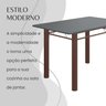Conjunto Sala de Jantar Bahia Mesa Tubo 140x75cm Tampo Madeira com 6 Cadeiras - 7