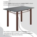 Ver imagem 4 de Conjunto Sala de Jantar Bahia Mesa Tubo 140x75cm Tampo Madeira com 6 Cadeiras