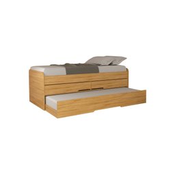 Cama Bibox Solteiro Robel Juliette com 2 Gavetas Camarú - 1