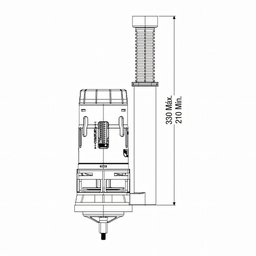 Mecanismo de Saida Dual Flush Superior para Caixa Acoplada Monobloco - 3