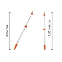 Ver imagem 2 de Cabo Extensor Telescópico 3 Metros Alumínio Poda Pintura - Multiuso