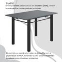 Ver imagem 4 de Conjunto Sala de Jantar Bahia Mesa Tubo 140x75cm Tampo Madeira com 6 Cadeiras