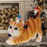 Artooz Estátua de Gatos com Gnomo de Jardim em Resina - 1