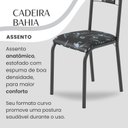 Ver mais imagens de Conjunto Sala de Jantar Bahia Mesa Tubo 140x75cm Tampo Madeira com 6 Cadeiras