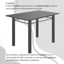 Ver imagem 4 de Conjunto Sala de Jantar Bahia Mesa Tubo 140x75cm Tampo Madeira com 6 Cadeiras