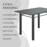 Conjunto Sala de Jantar Bahia Mesa Tubo 140x75cm Tampo Madeira com 6 Cadeiras - 7