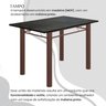 Conjunto Sala de Jantar Bahia Mesa Tubo 140x75cm Tampo Madeira Indiano com 6 Cadeiras - 4