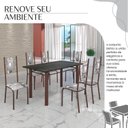 Ver imagem 6 de Conjunto Sala de Jantar Bahia Mesa Tubo 140x75cm Tampo Madeira Indiano com 6 Cadeiras