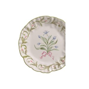 Prato de Sobremesa Dolce Fiore Azul - Maison Blanche