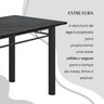 Conjunto Sala de Jantar Bahia Mesa Tubo 140x75cm Tampo Madeira Indiano com 6 Cadeiras - 9