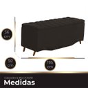 Ver imagem 2 de Calçadeira Baú King Size Estofada Maitê Veludo Marrom
