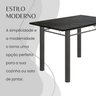 Conjunto Sala de Jantar Bahia Mesa Tubo 140x75cm Tampo Madeira Indiano com 6 Cadeiras - 7