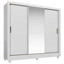 Ver imagem 3 de Guarda Roupa Solteiro com Espelho 3 Portas de Correr e 2 Gavetas Roma