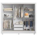 Ver imagem 6 de Guarda Roupa Solteiro com Espelho 3 Portas de Correr e 2 Gavetas Roma