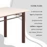 Conjunto Sala de Jantar Bahia Mesa Tubo 140x75cm Tampo Madeira com 6 Cadeiras - 9