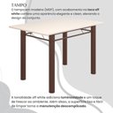 Ver imagem 4 de Conjunto Sala de Jantar Bahia Mesa Tubo 140x75cm Tampo Madeira com 6 Cadeiras