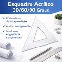 Ver imagem 2 de Esquadro Arquitetura Engenharia 30/60/90 Profissional 37 cm
