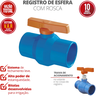 Registro de Esfera Roscável Pvc Tamanho 2'' Sistema V.a.r Cor Azul Irriga Durín - 2
