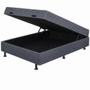 Ver imagem 2 de Cama Box Casal Conjugada c/ Baú 138x188 Udine Cinza