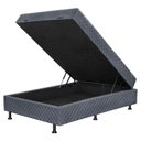 Ver imagem 4 de Cama Box Casal Conjugada c/ Baú 138x188 Udine Cinza