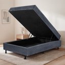 Ver imagem 6 de Cama Box Casal Conjugada c/ Baú 138x188 Udine Cinza