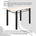 Ver imagem 4 de Conjunto Sala de Jantar Bahia Mesa Tubo 140x75cm Tampo Madeira com 6 Cadeiras