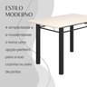Conjunto Sala de Jantar Bahia Mesa Tubo 140x75cm Tampo Madeira com 6 Cadeiras - 7