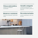 Ver imagem 5 de Kit 4 Banquetas para Balcão Flórida Prata Bistrô Ilhas Cozinha Gourmet Bares