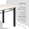 Conjunto Sala de Jantar Bahia Mesa Tubo 140x75cm Tampo Madeira com 6 Cadeiras - 9