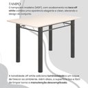 Ver imagem 4 de Conjunto Sala de Jantar Bahia Mesa Tubo 140x75cm Tampo Madeira com 6 Cadeiras