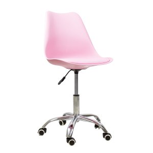 Cadeira Office com Rodizio Giratória Saarinen - Rosa