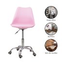 Ver mais imagens de Cadeira Office com Rodizio Giratória Saarinen - Rosa + E-book