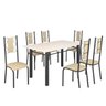 Conjunto Sala de Jantar Bahia Mesa Tubo 140x75cm Tampo Madeira com 6 Cadeiras - 2